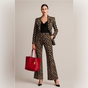 Red Leather Lauren Ralph Lauren Tote